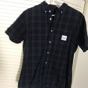 HUF Plaid button up tee